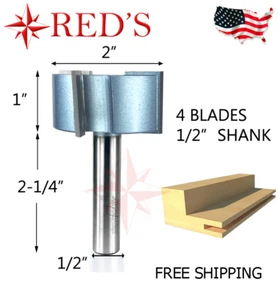 Tideway Carbide IND RC16023218 1" Super DADO/Surfacing 1/2" Schaft Router Bit - Bild 1 von 1