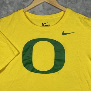 Oregon Ducks Shirt Mens XL Yellow NCAA Football Nike Tee T-Shirt Cotton College - Picture 1 of 9