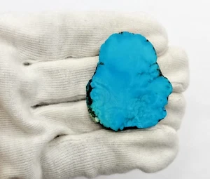 Pietra turchese blu fetta grezza pietra preziosa sfusa 95 CTR - Foto 1 di 2
