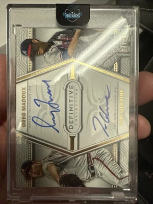 2022 Topps Definitive Dual AUTO Greg Maddux / Tom Glavine 27/35 #DAG-MCL - Image 1 of 4