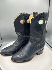 Justin Boots 7.5 C Mujer Vaquero Roper Azul Marino 4098 - Imagen 1 de 11