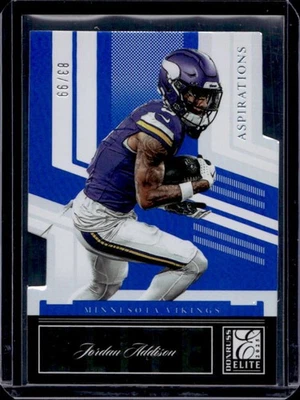 2025 Donruss Elite Jordan Addison 2007 Aspirations Die-Cut Blue #83/99 - Image 1 of 2