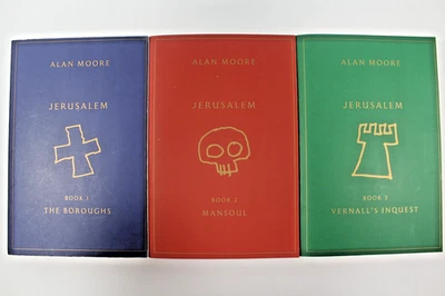 Jerusalem por Alan Moore Juego de 3 volúmenes Novela Ficción Fantasía PB Foto 1 de 4