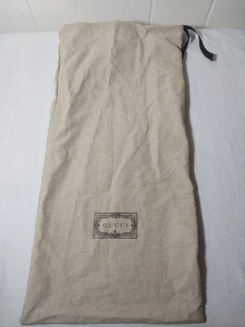Gucci Staubbeutel Aufbewahrung Kordelzug Beutel 16,5" x 8,5" Jutesack Stil Braun - Bild 1 von 4