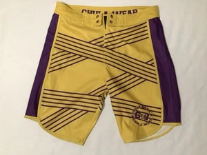 Chula Wear Shorts Size 28 X 8 Yellow Purple Physique Competition Board Mens - Picture 1 of 6