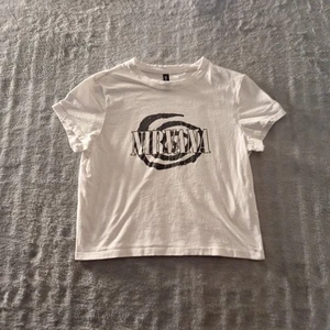 Nirvana Band Baby Tee White H&M Size Medium - Picture 1 of 6