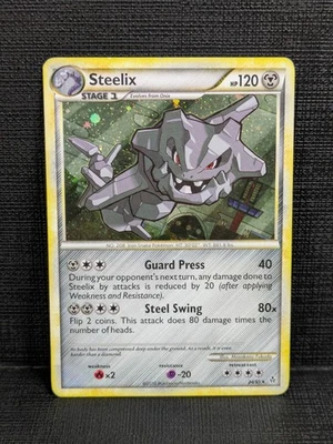 Steelix 24/95 HeartGold SoulSilver Unleashed Deck Exclusives Cosmos Holo LP - Image 1 of 2