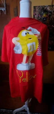 Camiseta Rara De Colección Marca M&M’S Naranja M&M 2011 Años 2000 Chocolate Caramelo Promo XL  Foto 1 de 3