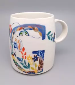 Anthropologie Monograma G Taza Café Té Floral Colorido Starla Halfmann - Imagen 1 de 7