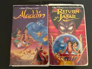 2x Aladdin and Return of Jafar VHS lot Black Diamond edition! - Picture 1 of 9