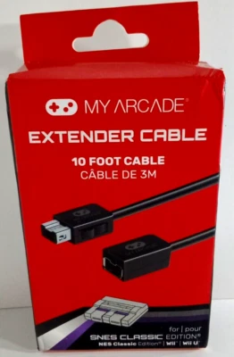 New My Arcade Extender Cable 10 Foot Cable For NES Classic Edition or Wii/Wii U - Image 1 of 4