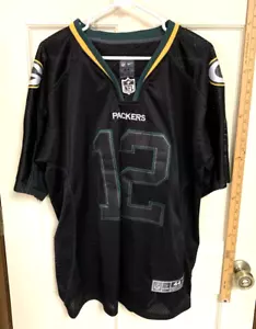 Rare Green Bay Packers Aaron Rodgers Black Nike On Field Jersey Size 44 - Picture 1 of 9
