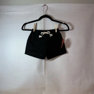 WONDER NATION Cuffed Hem Girls Black NWT Shorts Size S 6/6X - Picture 1 of 4