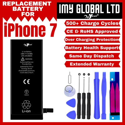 OHYESIT® 100% NEW ORIGINAL REPLACEMENT BATTERY+TOOLS+TAPE For iPhone 7 1960 mAh - Image 1 of 4
