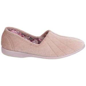 GBS Audrey Junior Girls Casual Comfort Lounge Everyday Slip-on Slippers Beige - Picture 1 of 4