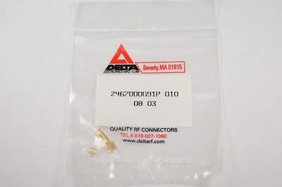 2467000G91P-010 Delta RF SSMC Female Bulkhead PCB Connector 0.067" End Launch - Image 1 of 2