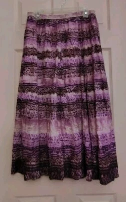 Liz & Co. Purple Medium Cotton - Polyester Skirt - Image 1 of 3