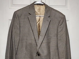Lauren Ralph Lauren Sport Coat Blazer Men 44R Slim Fit Black Label Wool Brown - Picture 1 of 6