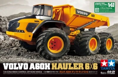 Tamiya 58676 1/24 RC Off Road G6-01 Chassis Volvo A60H Hauler Dump Truck 6x6 Kit - Image 1 of 4
