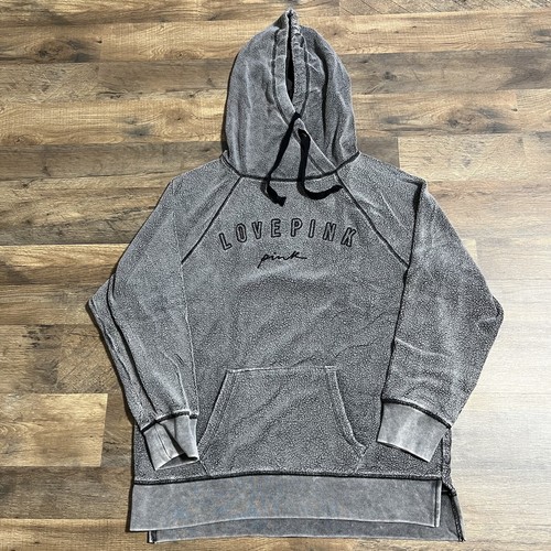 UNDERCOVER ROSA Victorias Secret Pullover Donna Taglia M Grigio Medio Sherpa Oversize