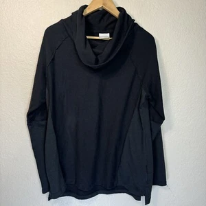 Columbia Top Women XL Gray Canyon Point Cowl Neck Long Sleeve Outdoor Travel - Picture 1 of 8