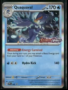 Pokemon TCG Quaquaval SVP005 Black Star Promo Scarlet & Violet Pre Release - Picture 1 of 4