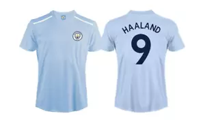 Football T-Shirt Child 14 15 Years 2023/24 Erling Haaland Manchester City FC - Picture 1 of 1