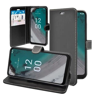 For Nokia C32 Case Wallet Flip PU Leather Kickstand Card Holder Phone Cover - Image 1 of 4