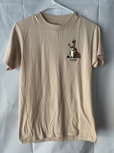 80er S/M Vintage Öl Gas Brunnen Bohren weich dünn 50/50 T-Shirt Hanes Dinosaurier COFRC - Bild 1 von 7