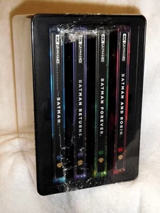 Batman 4-Film Exclusive LIMITED Edition STEELBOOK (4K/Blu-ray, 2021) superhero - Picture 1 of 8