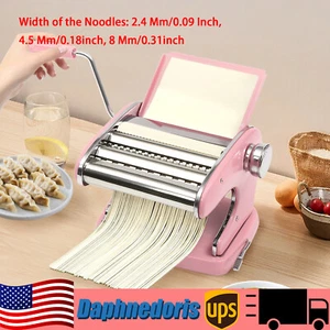 Fresh Pasta Maker Roller Machine for Spaghetti Noodle Fettuccine Stainless Steel - Picture 1 of 18