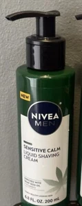 Nivea Men Sensitive Calm Liquid Shaving Cream Pump Bottle 6.8 oz - Picture 1 of 1