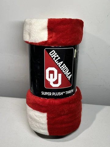 *NEW* Oklahoma Sooners Super Plush Throw 46in X 60in Polyester Northwest Co NCAA Cover