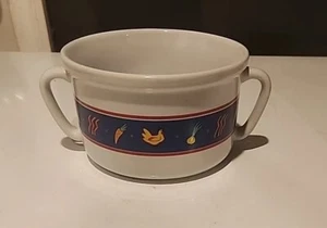 Vintage Chicken Soup Bowl With Handles - FTD Farmhouse Design Great Condition - Picture 1 of 4