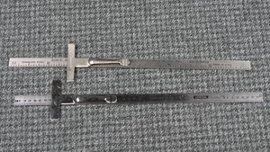 B15 Pair Pocket Clip 6" Depth Gage Rulers - General & Greenfield Sales - Picture 1 of 4
