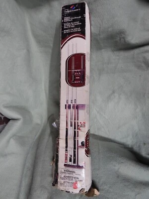 Sportcraft Deluxe Billiard Pool Hardwood Wall Rack Foto 1 de 4