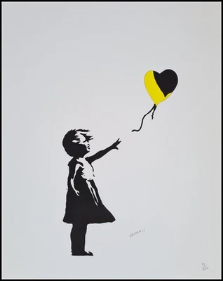 BANKSY *Girl with Balloon* 50 x 40 cm*Lithografie*Kunstdruck*limitiert # 99/600 - Bild 1 von 4