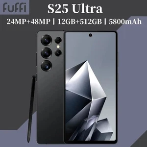 Global Unlocked New S25 Ultra 5G Smartphone 7.3" Android Cellphone Dual SIM - Picture 1 of 16