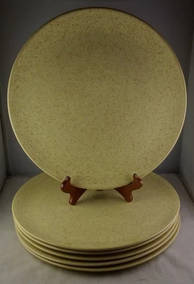 Six placas moteadas amarillentas Anthropologie 11,75" - Excelente estado Foto 1 de 3