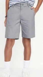NWT Old Navy Boys Dark Slate Gray Twill Uniform Church Dress Chino Shorts Sz 14 - Picture 1 of 5