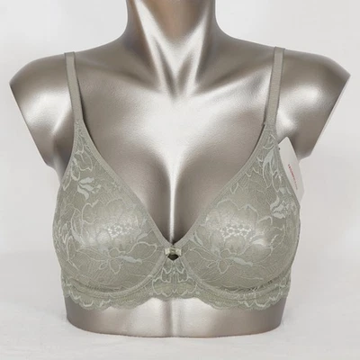 Reggiseno donna Triumph Amourette Charm W02 con ferretto 00IQ/IQ verde elegante pizzo NUOVO