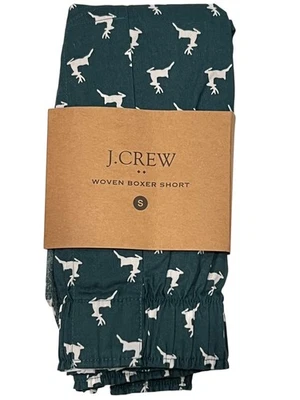 NUEVO CON ETIQUETAS J CREW Ropa Interior Boxer Talla S-M-L-XL Verde Blanco Reno 100% Algodón #J3 Foto 1 de 4