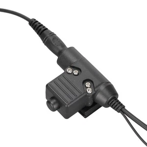 U94 Ptt With Finger Mic Ptt 7.1Mm Retractable Throat Control Headset For Ico ND - Zdjęcie 1 z 12