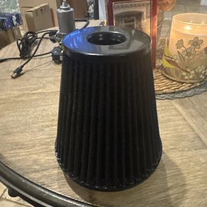 BLACK 3.5" 89mm Inlet Cold Air Intake Cone Replacement Quality Dry Air Filter - Bild 1 von 3
