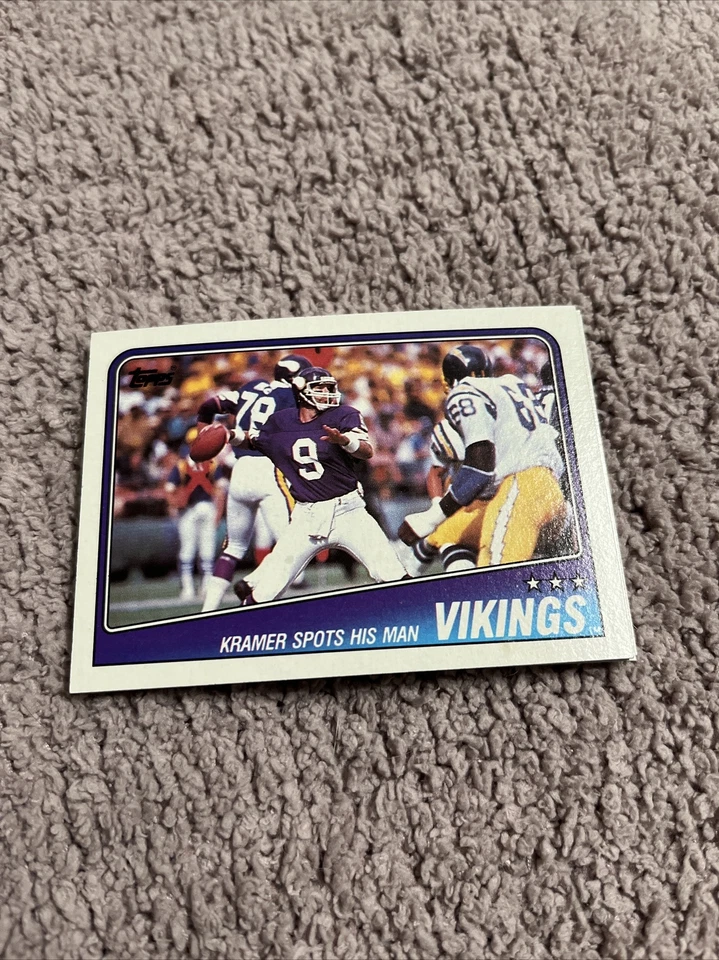 1988 Topps #146 Minnesota Vikings Team Leaders - Tommy Kramer TL - Image 1 of 1