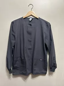 Authentic Cherokee Workwear Women's Gray Lab Coat Small? Long Sleeve Pockets - Picture 1 of 14
