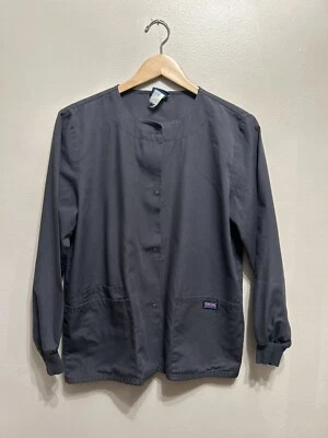 Authentic Cherokee Workwear Women's Gray Lab Coat Small? Long Sleeve Pockets - Image 1 of 4