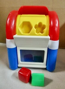 Clasificador de formas de buzón vintage Little Tikes juguete oficina de correos con 2 formas (A2) - Imagen 1 de 7