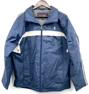 Izod Jacket Men's Full Zip Fleece Lined Navy Blue Winter Sports Coat Jacket XL - Picture 1 of 6
