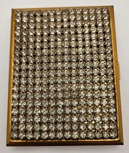 Portasigarette vintage Marhill tono oro con strass trasparenti - Foto 1 di 15